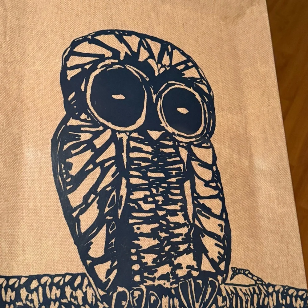 Rare Pottery Barn Owl Art Tray